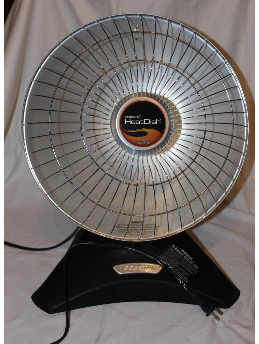 Presto HeatDish Plus 0792201 Parabolic Electric Radiant Space Heater Excellent